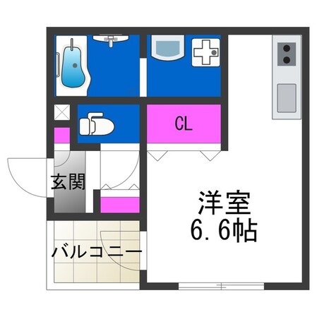 ハーモニーテラス北加賀屋の物件間取画像